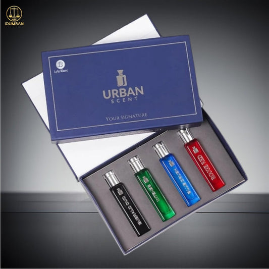 LYLA BLANC URBAN LUXURY PERFUME GIFT SET FOR MEN, 80ML (INTENSE, BLUE CRUSH, EMERALD, ROUGE RED)